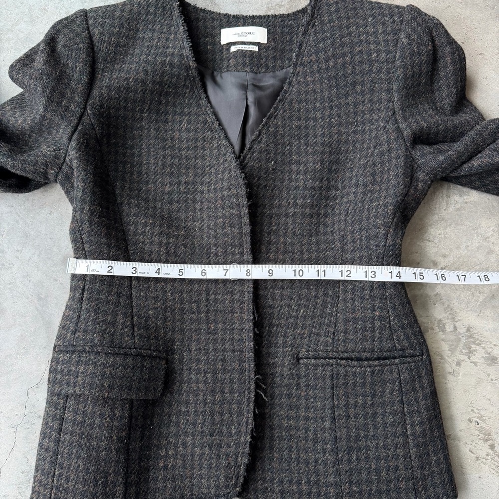 ISABEL MARANT Wool Houndstooth Blazer Size 38 - Picture 3 of 7